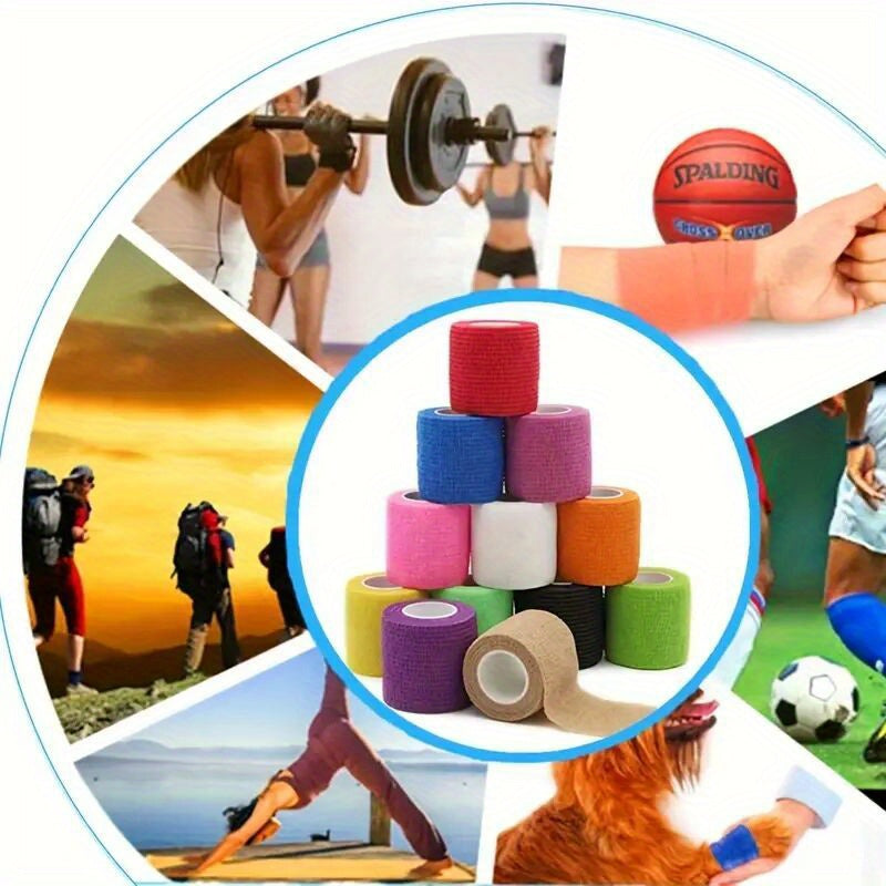 12pcs Self-Adhesive Elastic Bandage, Stretching Tape for Sports, Wrist & Ankle Protection