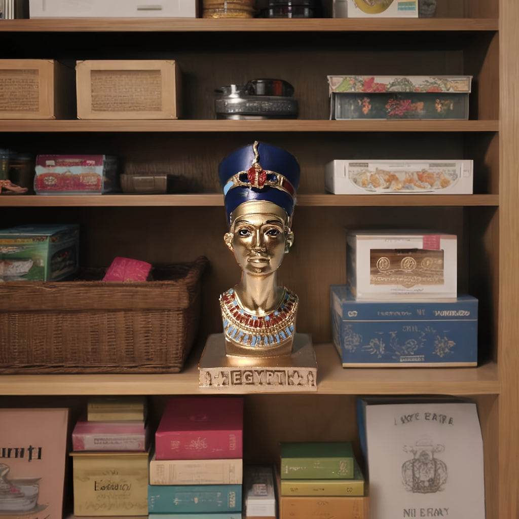 1pc Exquisite Cleopatra Resin Figurine - Home, Room, Garden Decoration, Tourist Souvenir, Bookcase Art - Unique Holiday Gift, Collectible Statue
