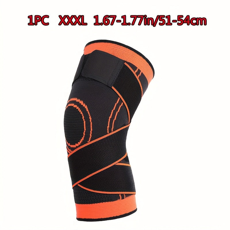1pc Strap Knee Protector Sports Knee Support Adjustable Compression Breathable Joint Protection Sports Knee Protector Strap Compression Basketball Running