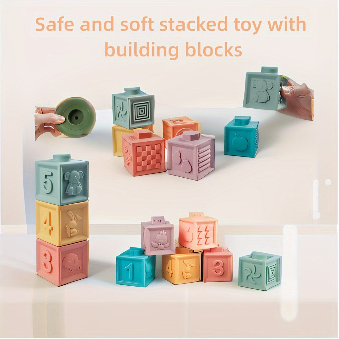 6-in-1 motor skills toys, sensory teething ring toys, baby wooden sorting and stacking toys, gifts for girls and boys 6, 9, 12 months 1, 12, and 3 years old children learning toys