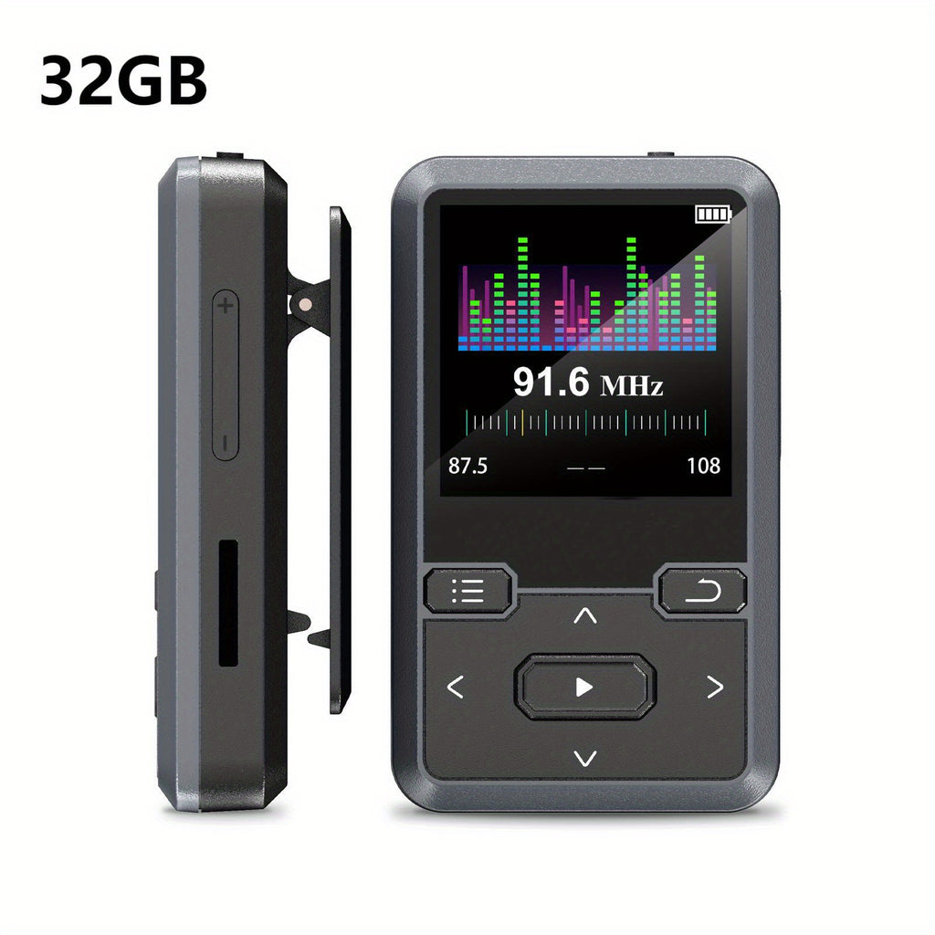 32GB Mini Portable MP3 Player - Exceptional High-Fidelity Sound, FM Radio, Voice Recorder, E-book