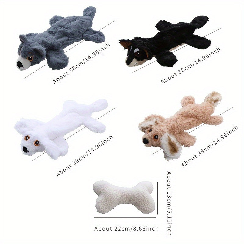 5-Pack Durable Squeaky Dog Toys Set - No Stuffing and Plush Toys for Small, Medium, Large Dogs - Cute Interactive Chewing Toys with Squeakers, Best Birthday Gift for Pet Owners