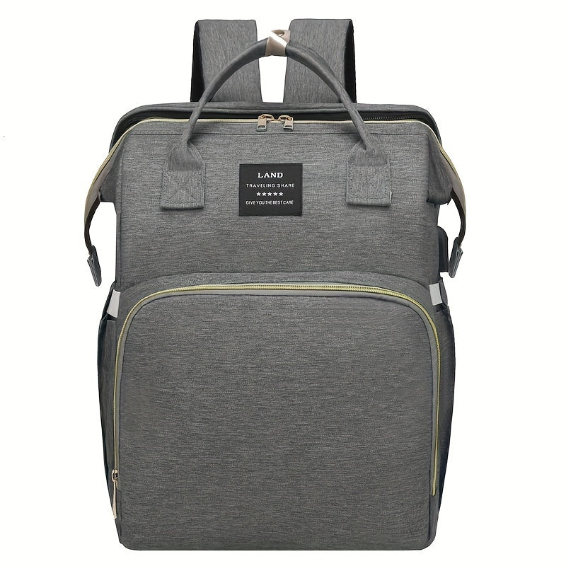 Lamroro Moire Diaper Bag Backpack, Large Capacity, Travel Backpack with Changing Station