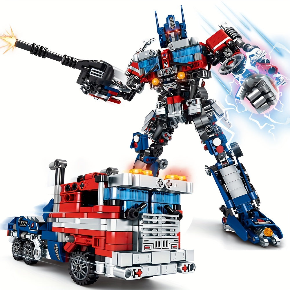 Transform Robot Building Toy Set, Construction STEM Toys, Transforming Robot Building Kit, Blocks Toys, Compatible with Legoed particles