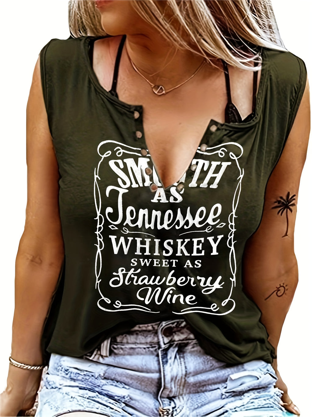 [Country Music Tank Top] Soft Pink Women's Tank Top | Smooth As Tennessee Whiskey Sweet As Strawberry Wine