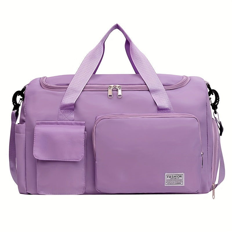 wukds Large Capacity Travel Gym Bag with Shoe Compartment & Dry-Wet Separation -