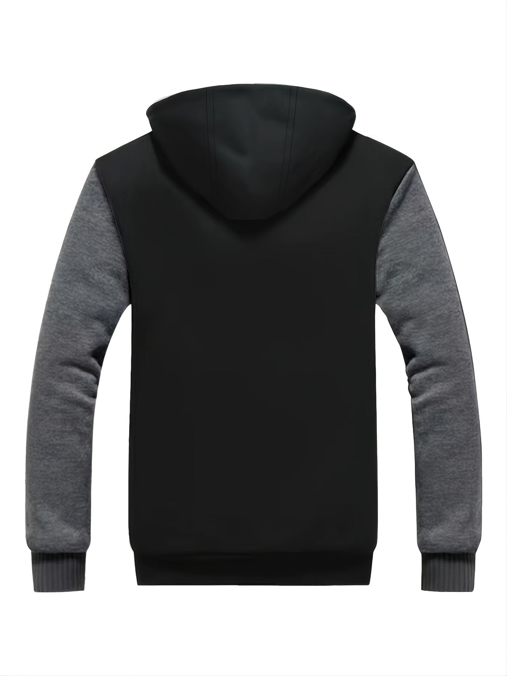 Men'S Winter Thick And Padded Warm Zip Up Hooded Jacket