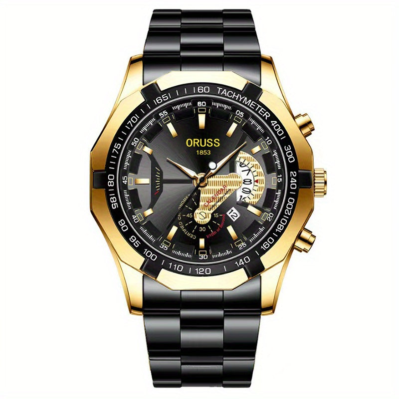 Genuine Domineering Business Sports Watch. Men's Simple Luminous Double Calendar Men's Watch