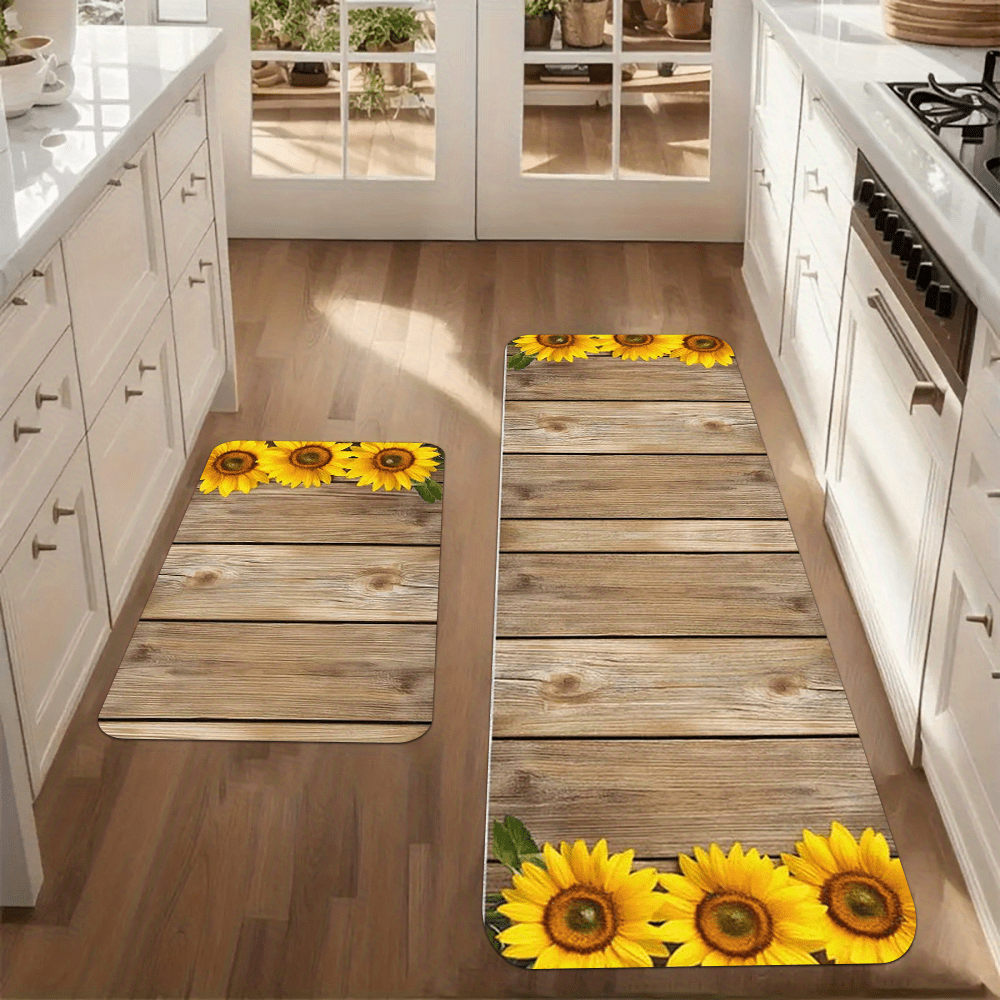 2/3pcs set of farmhouse kitchen rugs and mats, anti-slip washable, daily kitchen mat, kitchen mat decoration pet lover gift, non-slip, stain-resistant, machine washable, handmade fabric polyester floor mat, suitable for bedro