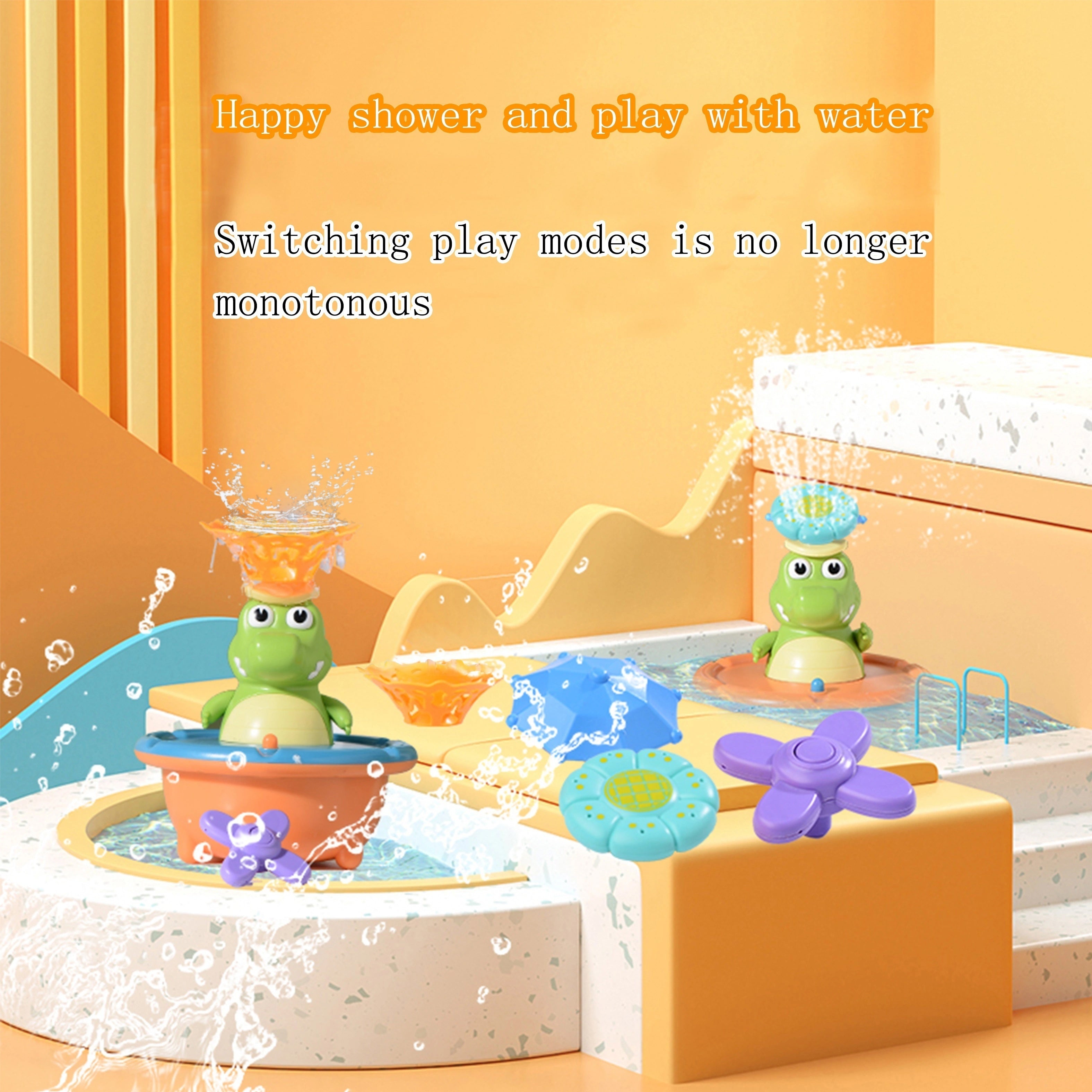 Youngsters' Splash & Play Bath Toys with Lights - Fun Water Spray Bathtub and Pool Accessories, Durable ABS Material, Mixed Colors - Ideal Holiday Gift