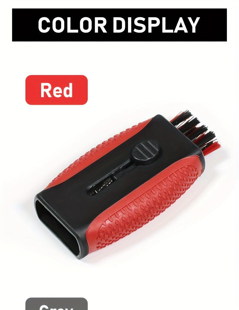 Retractable Pocket Golf Club Cleaning Brush Tool - Wire Brush Club Groove Double Side Cleaner, Golf Accessories