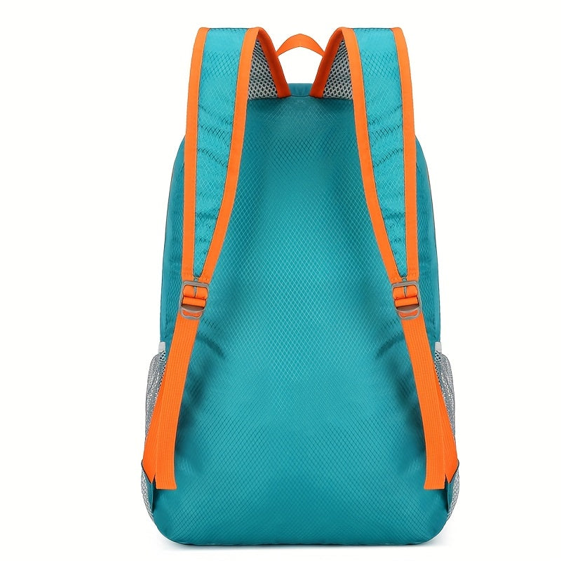 25L Foldable Outdoor Sports Backpack, Waterproof Mountaineering Hiking Travel Daypack, Color Contrast School Bag
