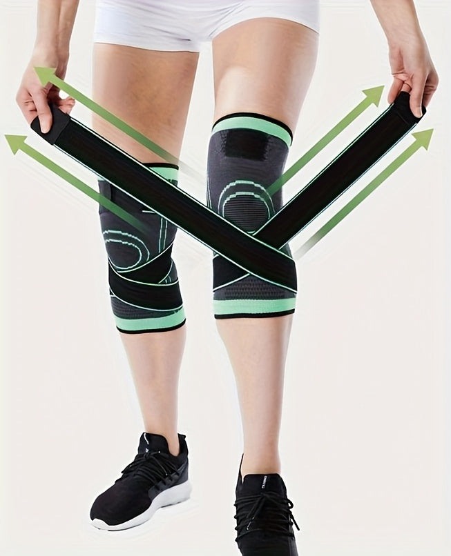 1pc Strap Knee Protector Sports Knee Support Adjustable Compression Breathable Joint Protection Sports Knee Protector Strap Compression Basketball Running