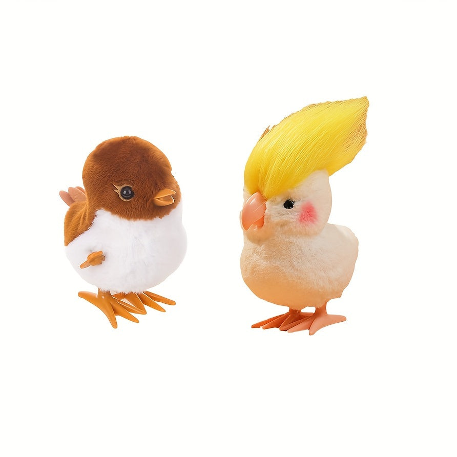 2 PCS Jumping Duck Wind-Up Toys: Novelty Chicken Hopping Windup Toy for Easter Basket Stuffers, Animals Walking Toy for Birthday Gifts & Party Favors