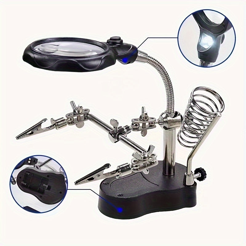 Professional Electronic Inspection & Repair Station with Built-in Lighted Magnifying Glass
