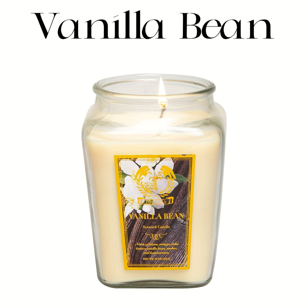 6-Scent Candle - 18oz Lavender & Vanilla Scented Candles in Glass Jars, Home Decor Gifts for Women, Mothers Day, Wedding, Birthday, Relaxing Spa & Special Occasions