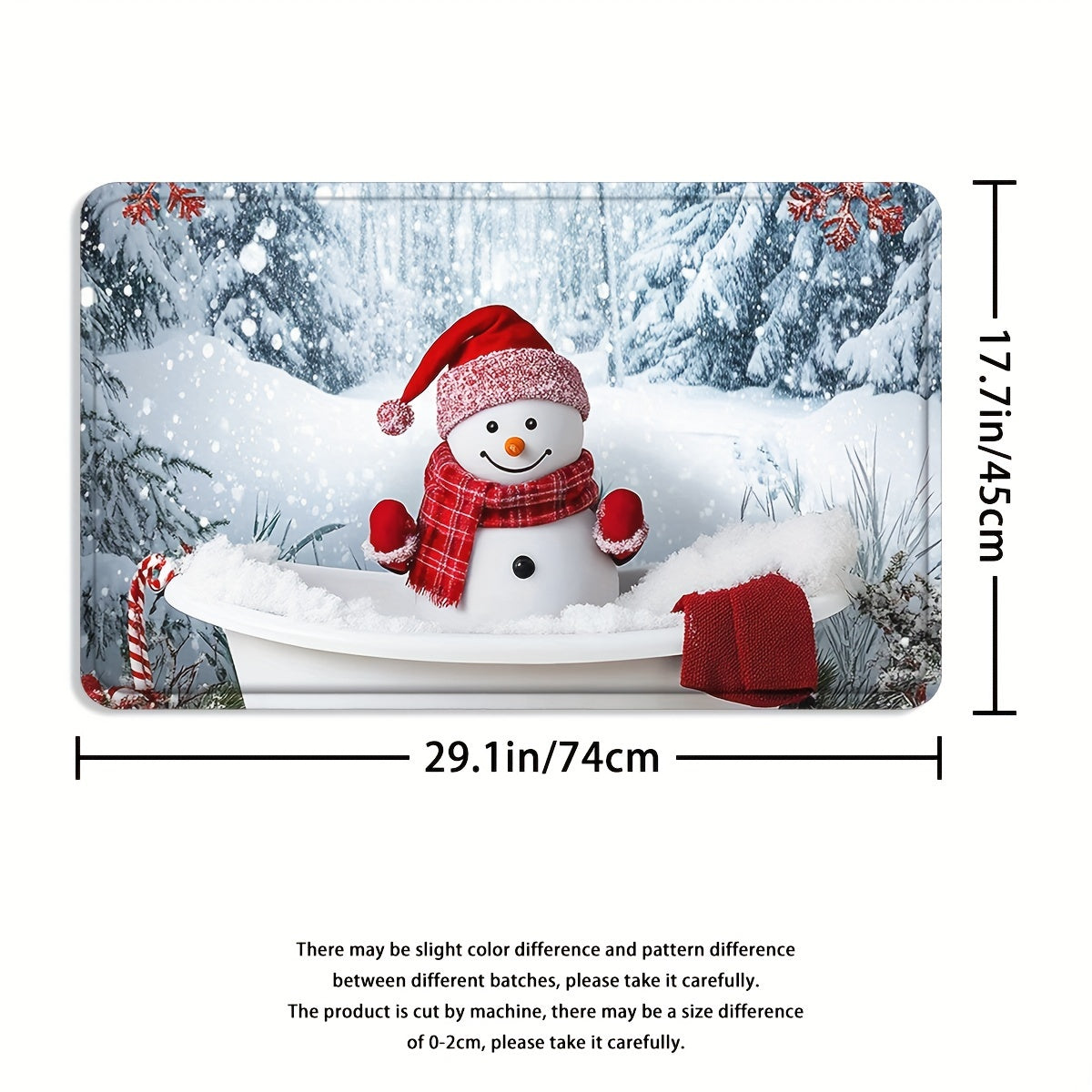 4pcs Christmas Shower Shower Curtain - Waterproof Curtain Set With Non-Slip Rugs, Toilet U-Shape Mat, Toilet Seat Cover, Machine Washable Bathroom Decoration Curtain Set With 12 Hook, Christmas Theme Bathroom Accessories