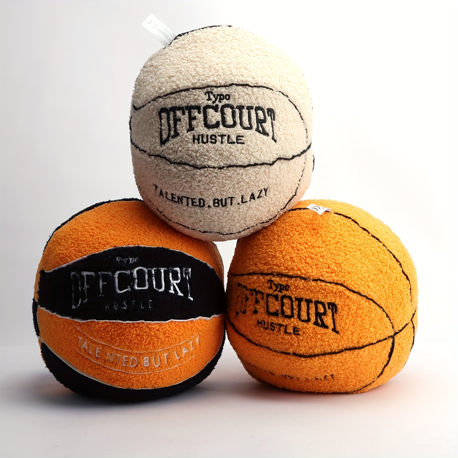 6 Styles Adorable Offcourt Basketball Pillow Soft Basketball Stuffed Toys Simulation Basketball Plush Toys Ball Plush Doll Cuddly Ball Pluishies Perfect Gift For Friends Soft Nap Pillow Throw Pillow