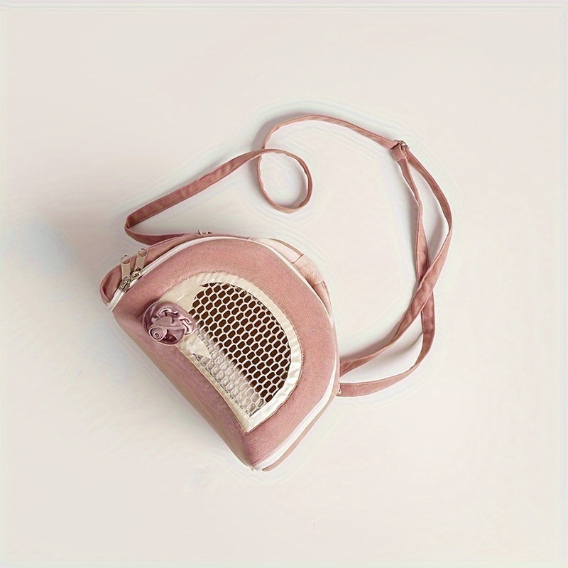 Portable Pet Backpack - Breathable Cotton Guinea Hamster Travel Carrier With Zipper Closure, Side Pockets For Snacks And Toys, Perfect For Outdoor Adventures
