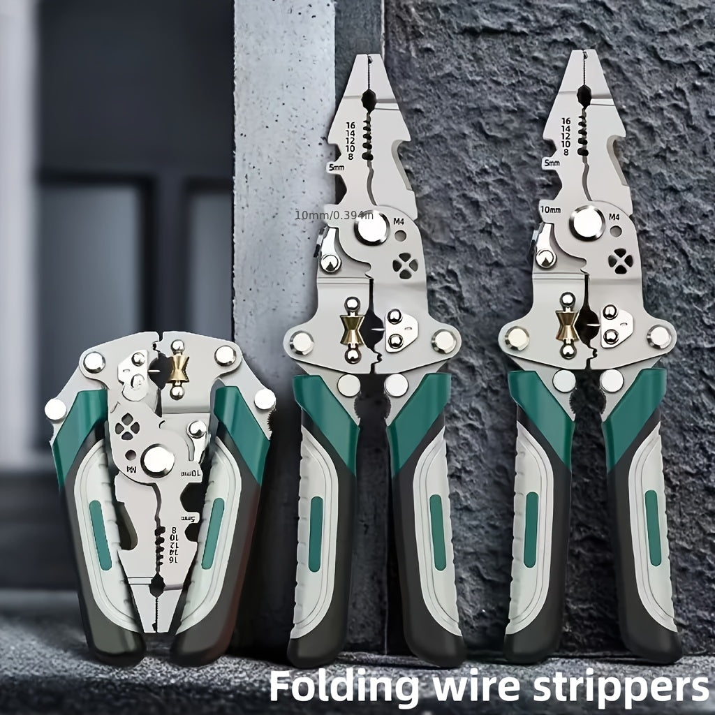 1pc Heavy-Duty Industrial Wire Stripping Pliers -