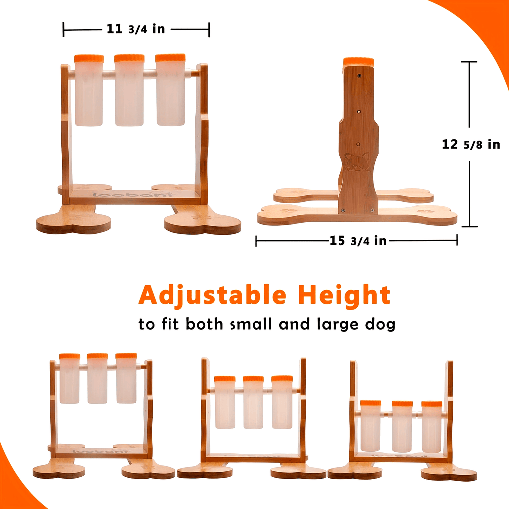 Dog Puzzle Toys Wooden -Interactive Slow Feeder Dog Toy, IQ