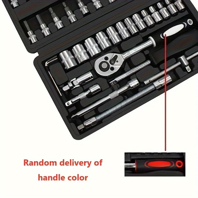 Car Repair Tools, Automotive Maintenance Repairing Tool Accessories Multi-Purpose Repair Tool Set – Ratchet Torque Wrench & Screwdrivers, Portable Auto & Bike &motorcycle Maintenance Kit