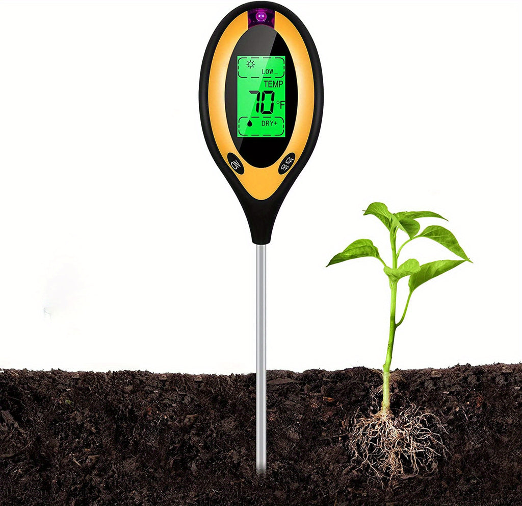 1pc 4-in-1 Soil Detector Light Temperature Soil Moisture Meter PH Value Soil Tester, Plant & Soil Monitoring
