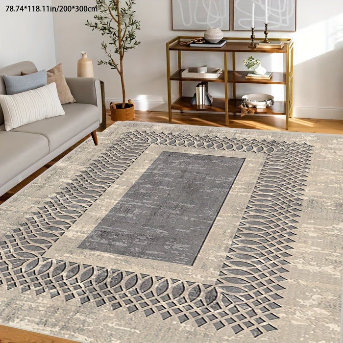 Area Rug Living Room Rugs: Large Machine Washable Non Slip Thin Carpet Soft Indoor Luxury Floral Distressed Carpets for Under Dining Table Farmhouse Bedroom  Home Office