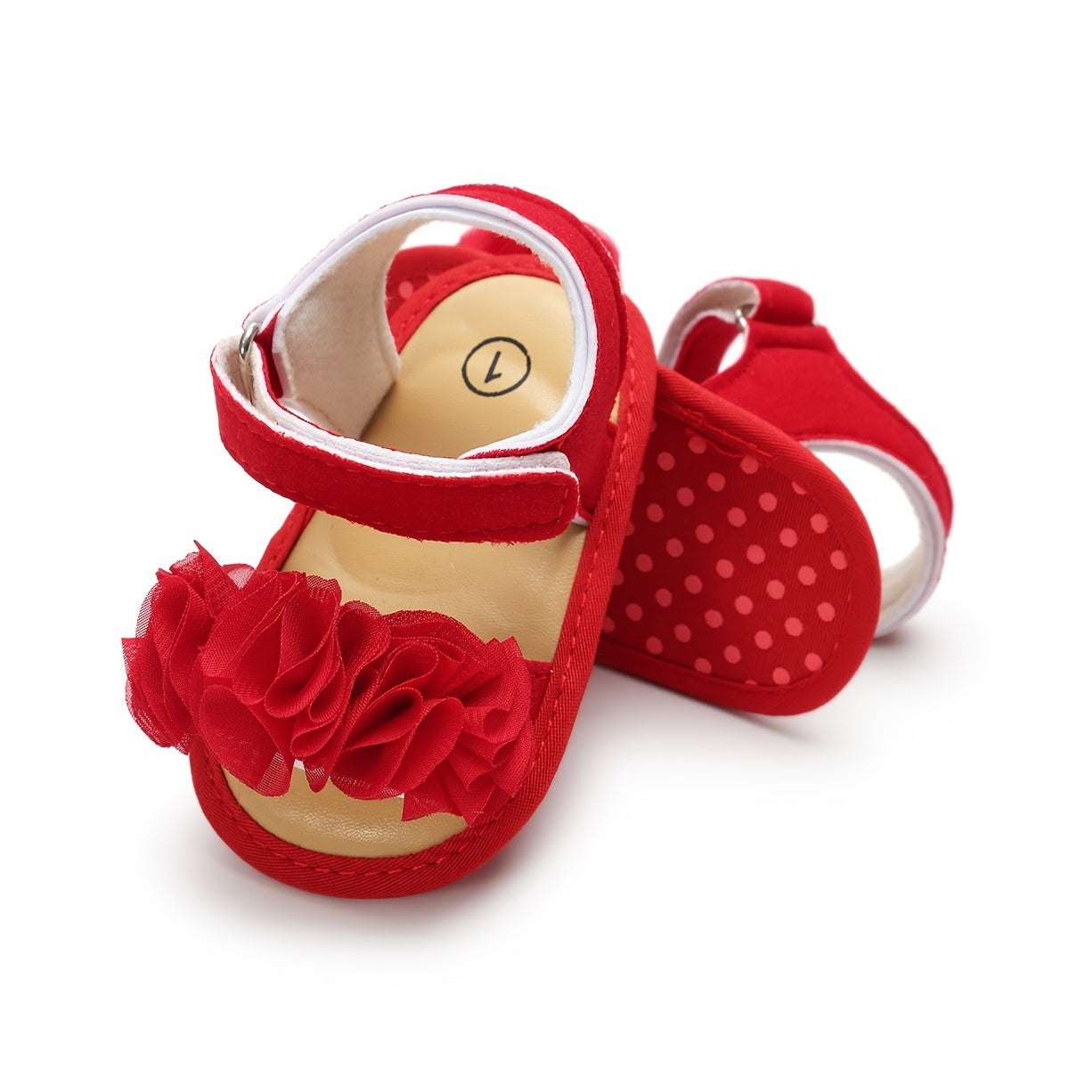 Adorable Baby Girl's Floral Sandals - Breathable, Comfortable, and Durable Open-Toe Shoes for Newborn, Infant,