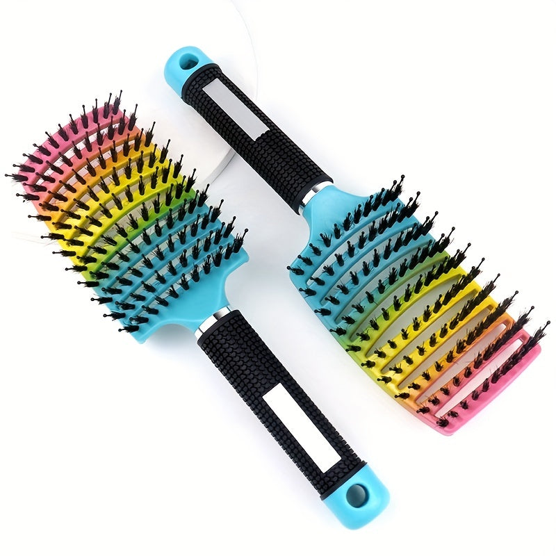 1pc Curved Vented Professional Detangling Hair Brush | Magic Scalp Massage Comb for Women