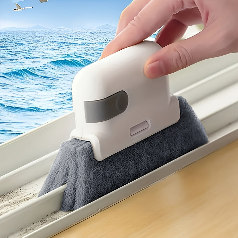 3pcs Window & Door Track Cleaning Brush - No Power Needed, Durable PP Bristles for Tight Gaps & Frames, Effortless Cleaning in Bedroom, Kitchen, Bathroom, Ergonomic Design | Polypropylene Construction
