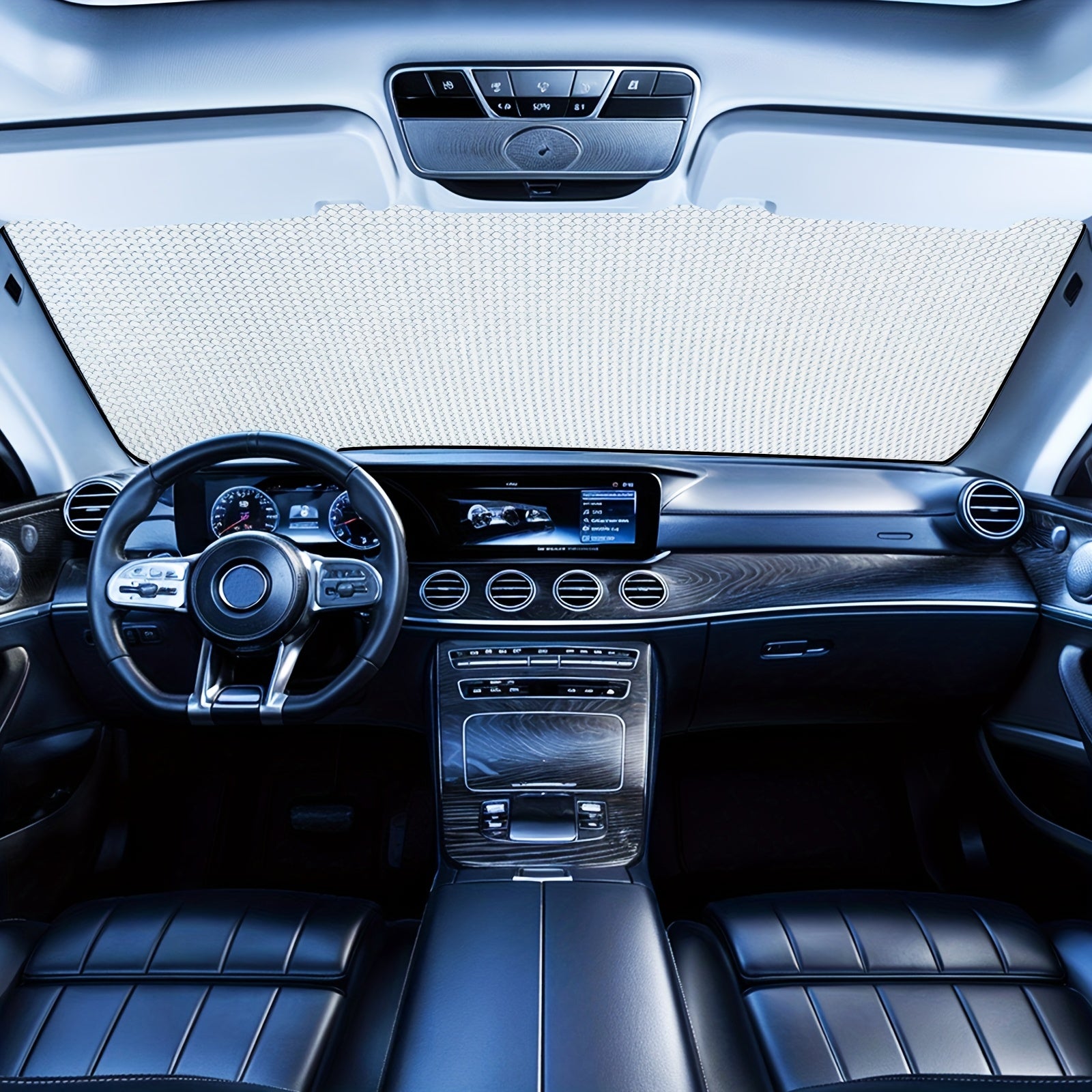 Sun Protection, 1pc Funny Theme Windshield Sunshade for Car, Foldable, Easy to Install, Universal, UV Protection And Heat Dissipation, Automotive-Interior Accessories, A Gift for My Father