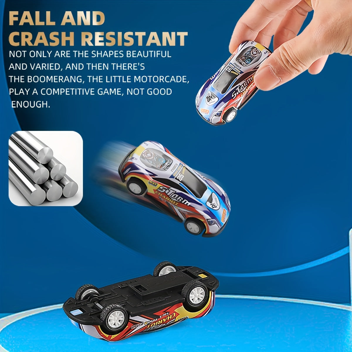 50PCS Pull Back Cars, Toys for 3 Year Old Boys Girls, Push and Go Toy Race Car Vehicle with Storage Box, Friction Power Diecast Kids Toy Mini Cars, Halloween Christmas Gifts