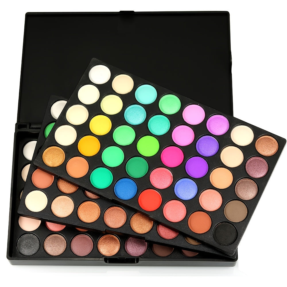 POPFEEL Mini Eyeshadow Palette - Professional Travel Portable Eye Shadow Combination Set with 3-in-1 Multicolor Glitter Eyeshadow For Music Festival, Carnival/Mardi Gras/Masquerade