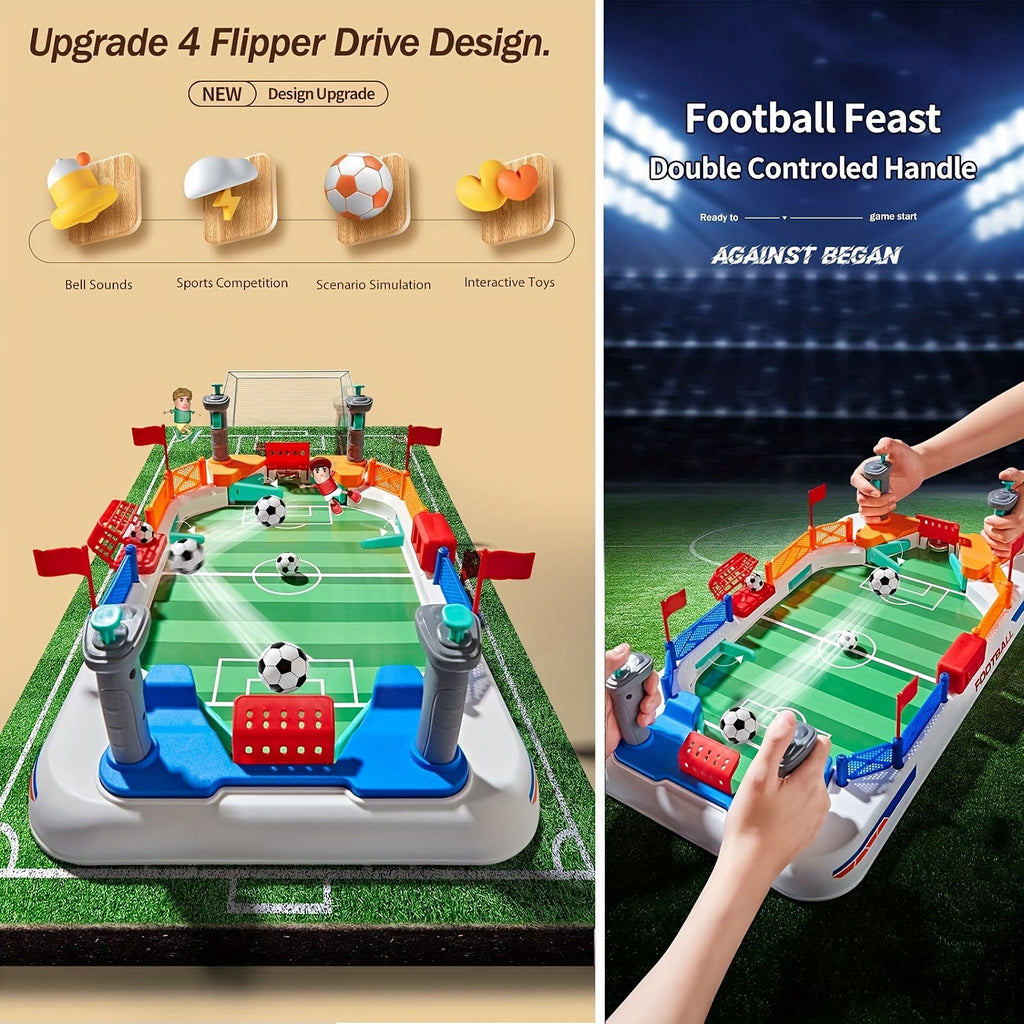 [2-in-1 Interactive Football Game] 1pc Interactive Table Football Game for Youngsters