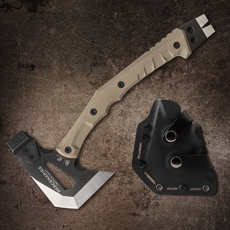HX OUTDOORS Mercenarys Full Tang Camping Survival Axe, Tactical Multifunctional Tomahawk Hammer, Garden Hatchet Hand Tool