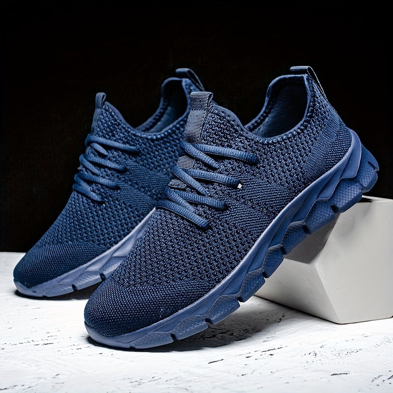 Womens Super-Breathable Flying Woven Sneakers - Stylish Casual Running Shoes with Lightweight Cushioning - Durable One-Color Charm for Sports & Everyday Wear