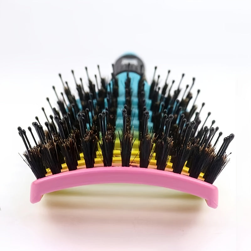 1pc Curved Vented Professional Detangling Hair Brush | Magic Scalp Massage Comb for Women