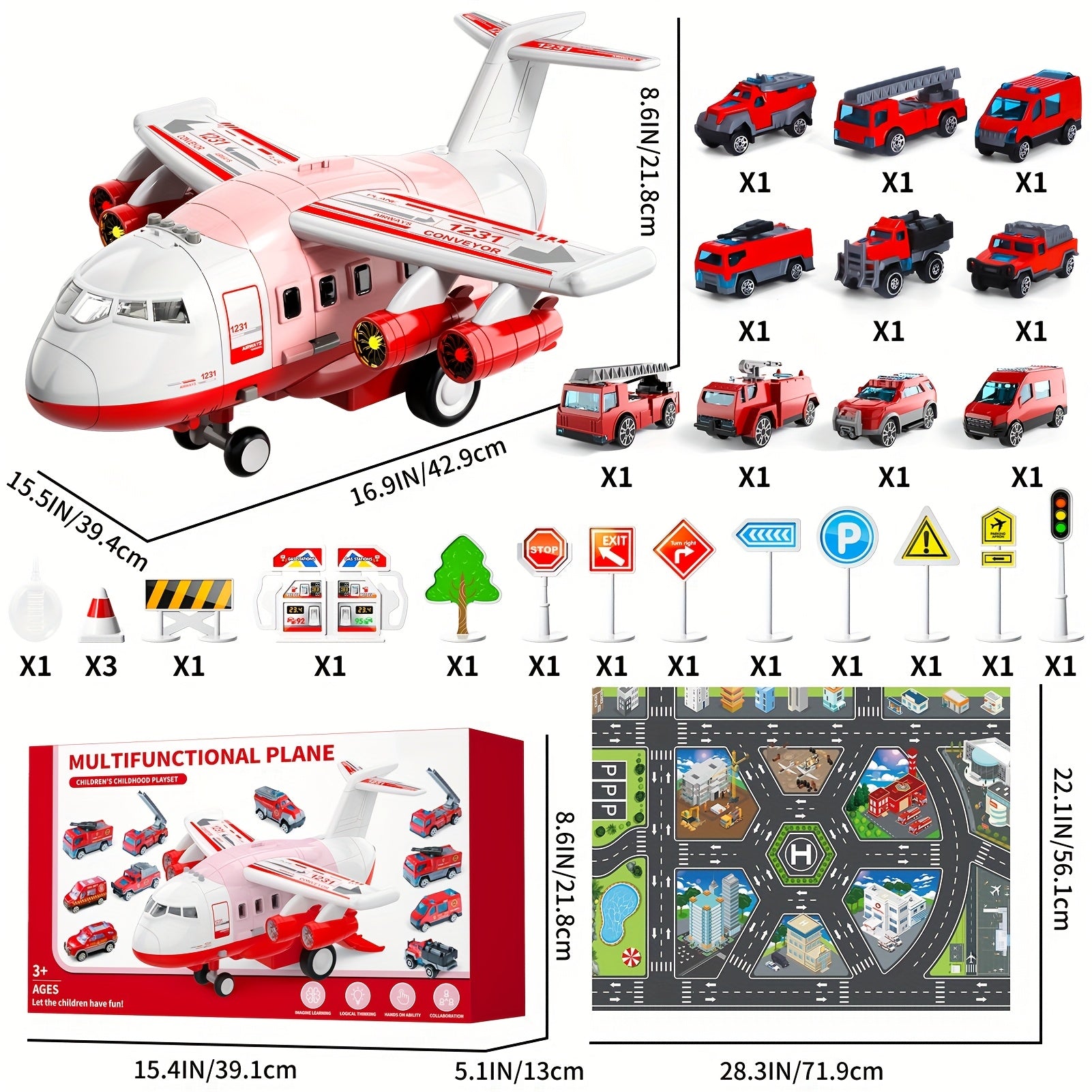Home Kids Airplane Car Toys Simulation Inertia Aircraft Music Stroy With Light Passenger Plane Diecasts Kids Educational Toy