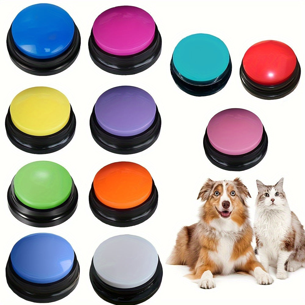 [Recordable Pet] Interactive Dog Talking Buttons | 6pcs | Battery-Powered | Recordable Pet Communication Toys | Portable & Cute