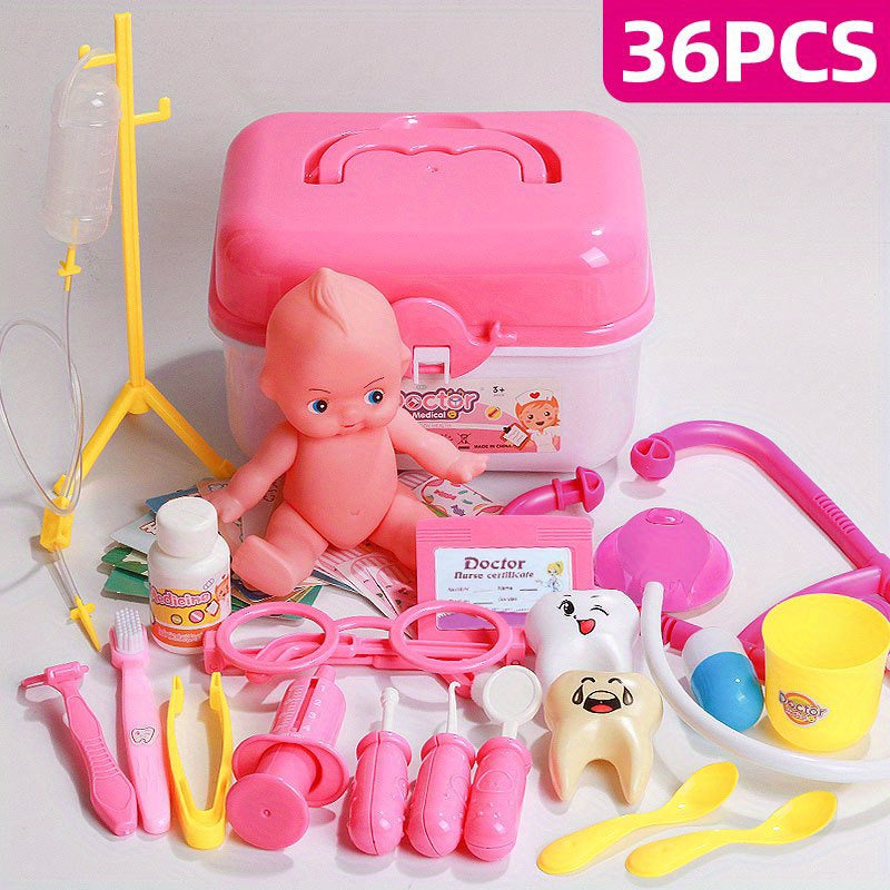 Youngsters' Doctor Playset with Stethoscope - Educational Dentist & Role-Play Kit,