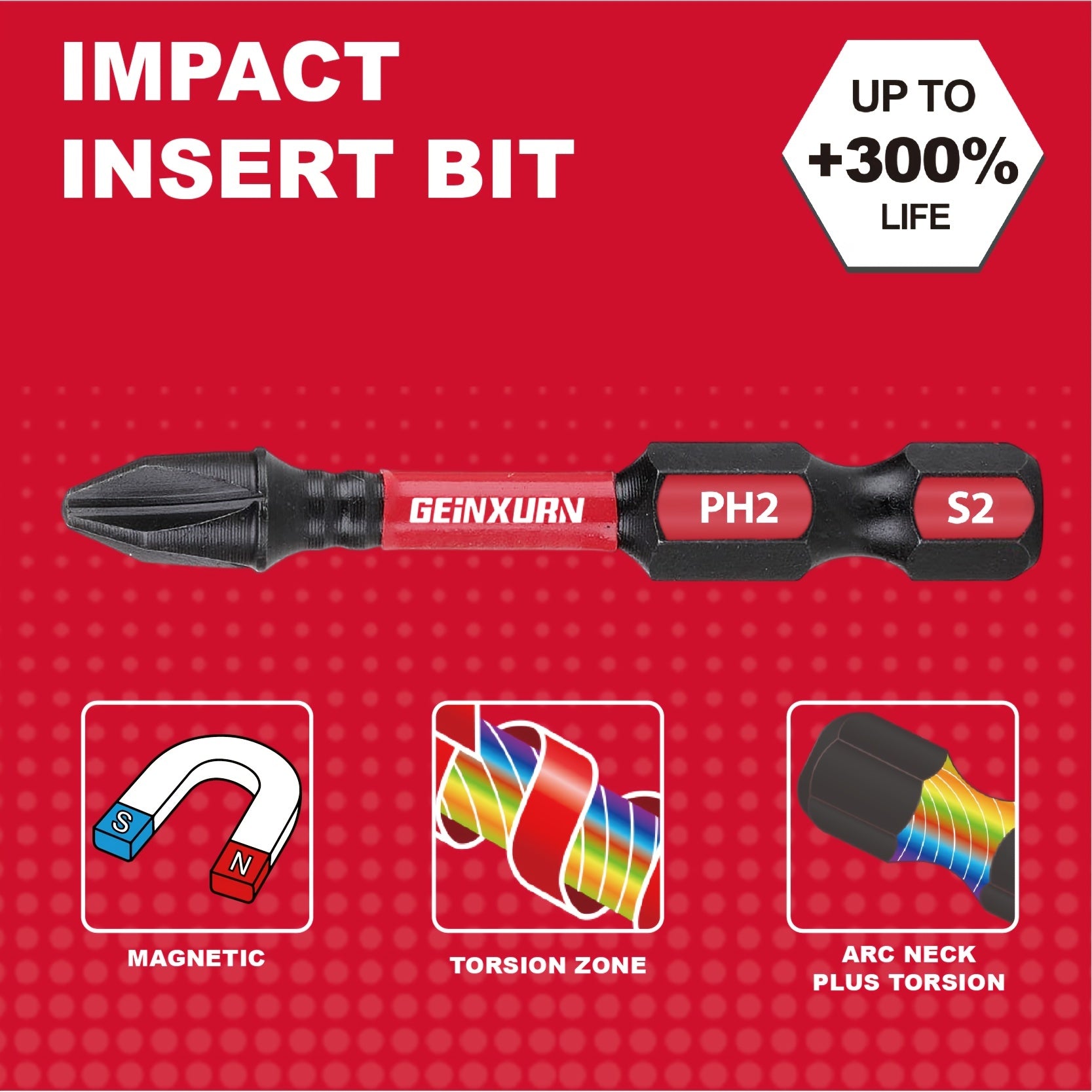 5/10/20pcs 50mm/2Inch Phillips PH2 Impact Screwdriver Bit, For Plastic Products, Woodwork Articles, Metal Works In Family, Factory, Office Etc.