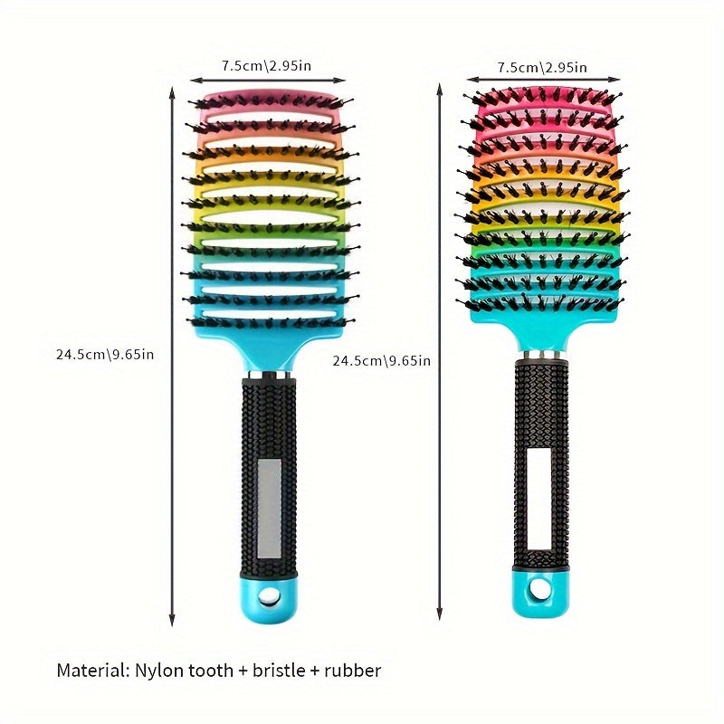 1pc Curved Vented Professional Detangling Hair Brush | Magic Scalp Massage Comb for Women