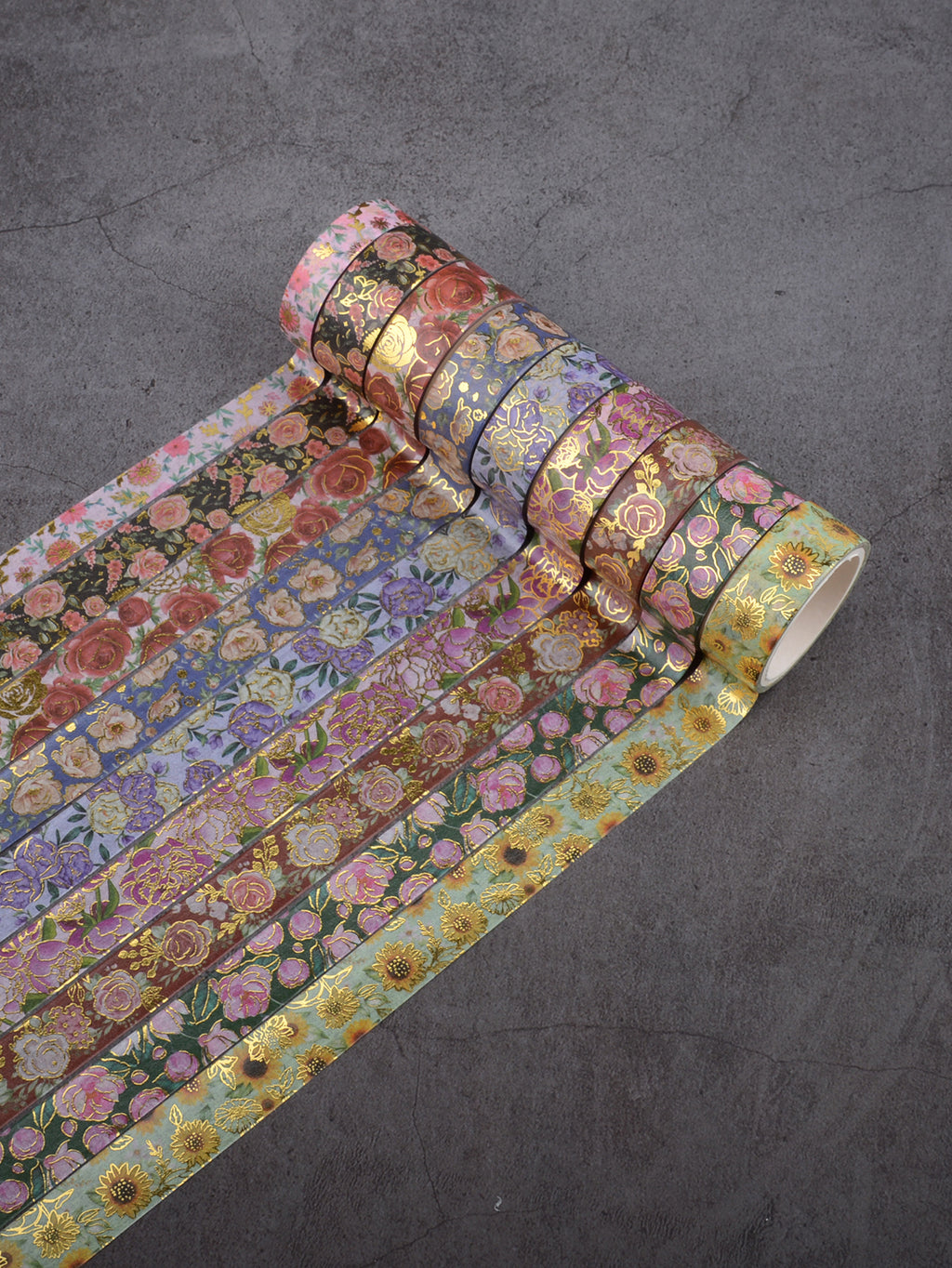 18 Rolls of Vibrant Floral Pattern Washi Tape - Perfect for Crafting, Scrapbooking, and DIY Projects - 3m/118in Long, Non-Waterproof, Easy to Tear and Reusable