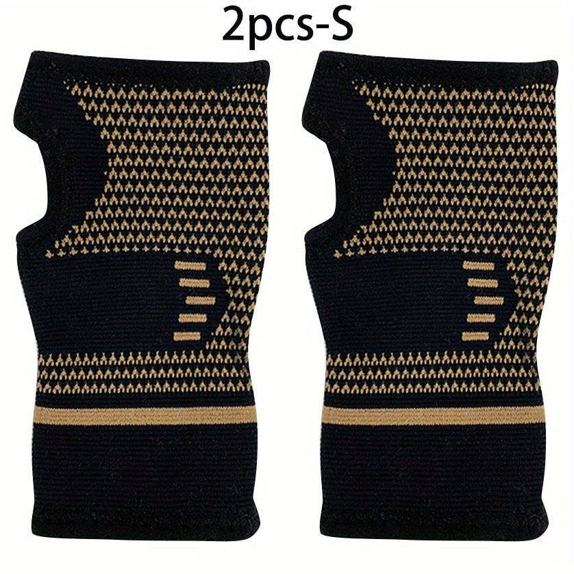 ROORUNS Sports Palm Sleeve - Elastic Knit Wrist Support, Nylon, Hand Wash Only, Pull-On Closure, Size Up Available