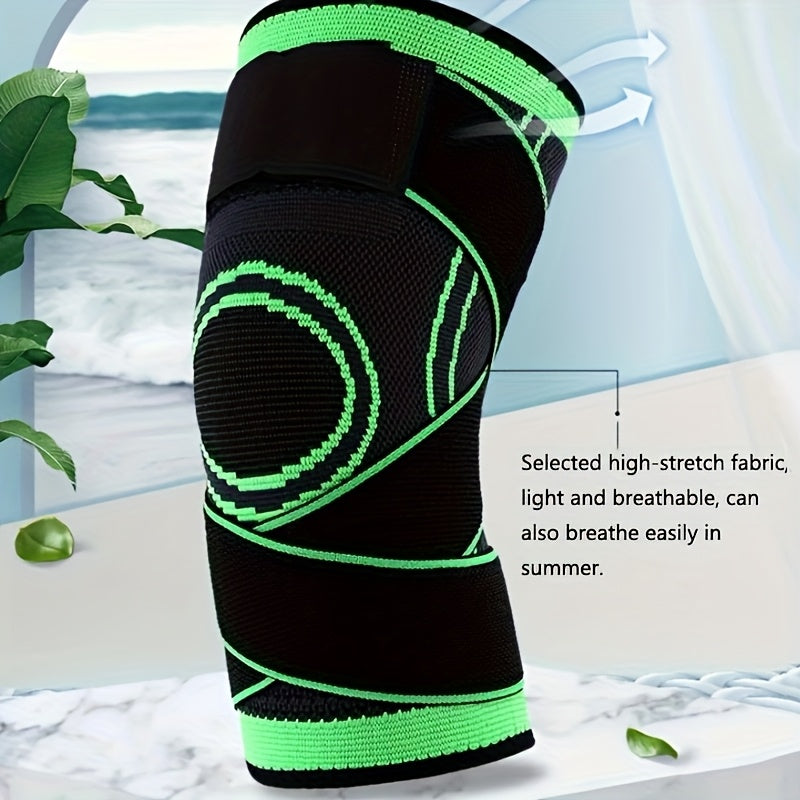 1pc Strap Knee Protector Sports Knee Support Adjustable Compression Breathable Joint Protection Sports Knee Protector Strap Compression Basketball Running