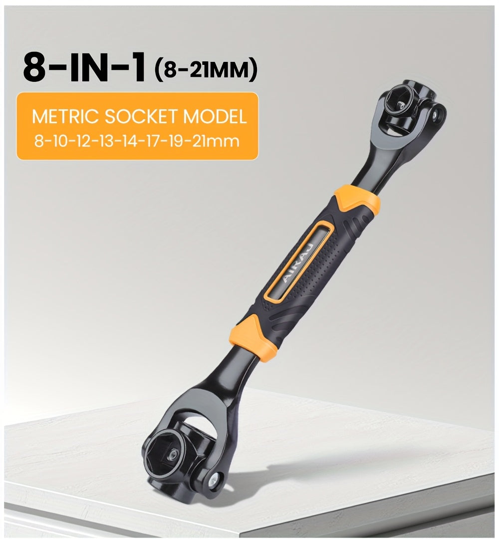 AIRAJ Multi-functional Socket Wrench Head 360 Degree Rotation Automatic Locking Hardness High Torquee Repa