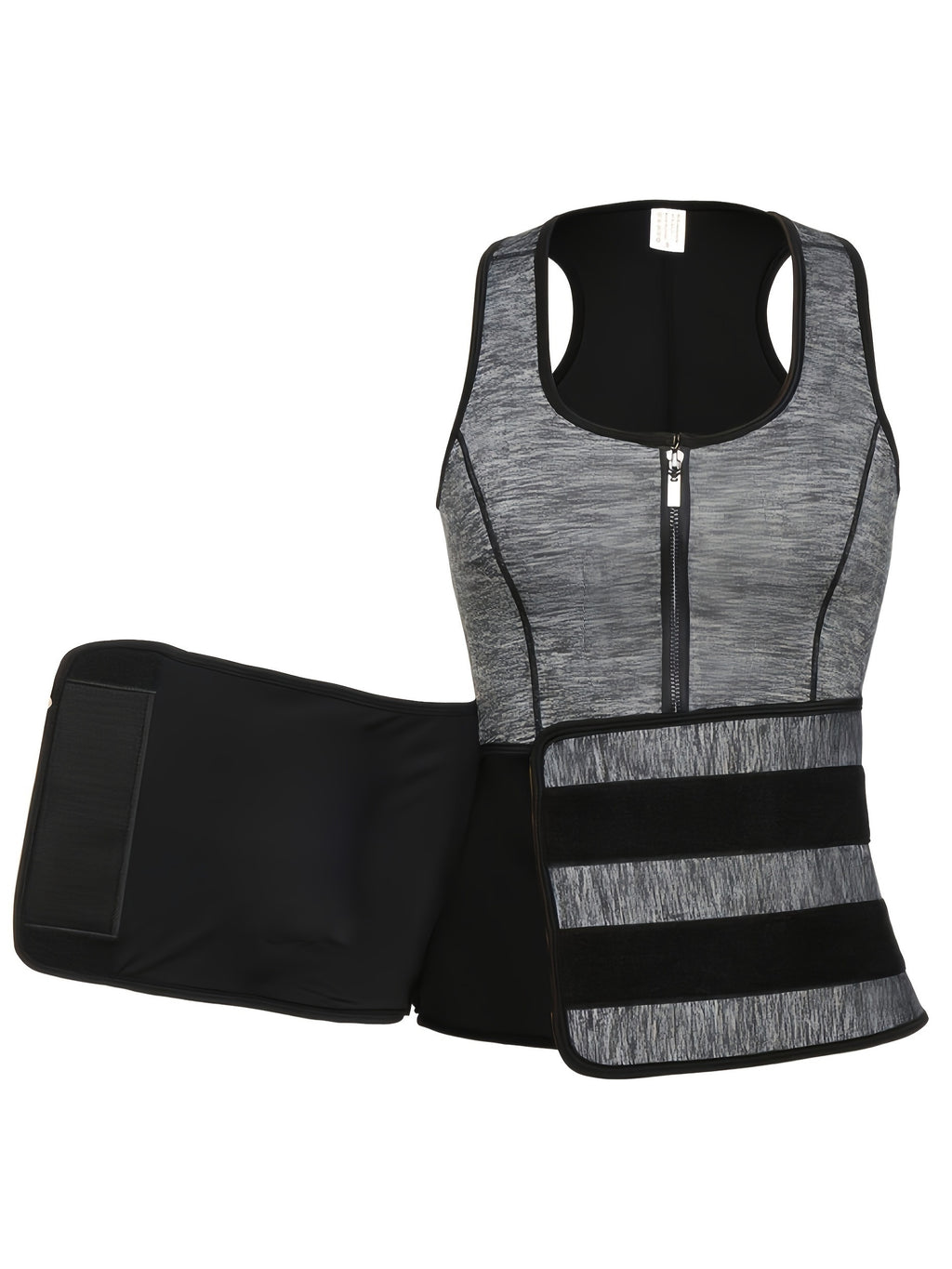 TKPARK Men's Adjustable Compression Tank Top & Waist Trainer - High-Elasticity Workout Shirt