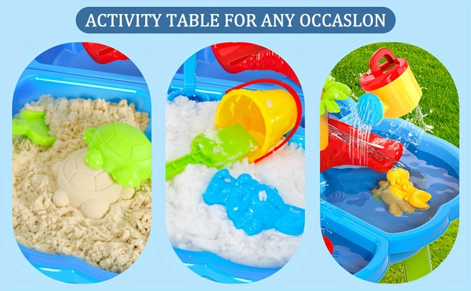 Water and Beach Four-leaf Clover Shape Table Toys, Summer Outdoor Activity for Youngsters Youngsters Boys and Girls