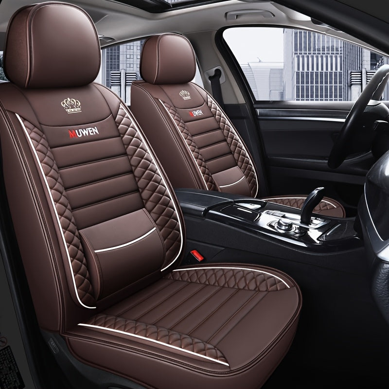 5pcs Full Seat Breathable Car Seat Covers, Suitable for 5 Seats -